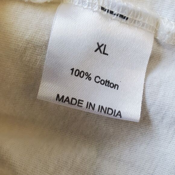 VibeN' T-shirt Western Boots Embroidered Walk In Faith Sz XL Cotton Cream Color - Picture 6 of 7